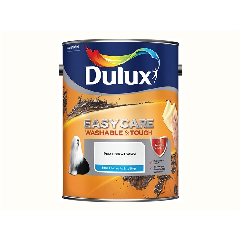 Dulux Easycare Matt Pure Brilliant White 5L